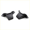 Black rubber rear spring bumper mounts with metal plates for Nissan Datsun Navara D22 NP300 shown from back side