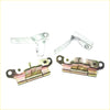 Set of four metal rear tailgate hinges for toyota hilux 2004-2015 with shiny silver and gold-toned finish