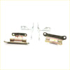 Silver-toned metal rear tailgate hinges for toyota hilux 2015-2023 with polished finish and pre-drilled holes