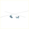 Silver metal rear tail gate lock latch handle pull set with curved wire rods for mitsubishi triton l200 2005-2015