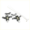 Rear tail gate lock set for nissan navara d23 np300 2014-2021 with black plastic latch assemblies metal springs and hook