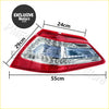 Rear tail light assembly for Nissan Teana 2011-2012 with red led taillight and clear amber lenses shown from the back side