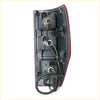 Back side of red plastic rear tail light housing with wiring and mounts for ford ranger t6 px xlt wildtrak 2011-2015