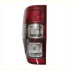 Red plastic rear tail light assembly with three stacked lenses for ford ranger t6 px xlt wildtrak 2011-2015 back view
