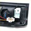 Back side of black plastic rear tail light housing with wiring and connector for nissan navara d22 1998-2004