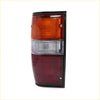 Black-framed rear tail light lh for mitsubishi triton cyclone colt l200 showing amber clear and red lenses back side