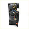 Black plastic rear tail light lhs for toyota hilux 1984-1988 with gold mounting hardware and multi color wiring back side