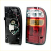 Rear tail light assembly for toyota hilux ln154 ln169 ln172 kzn165 d4d with red and amber led and black plastic housing