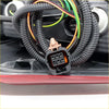 Black plastic automotive wiring harness with colorful wires and multi-pin connector for ford ranger tail light set back side