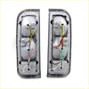 Back side of gray plastic outdoor wall-mounted rear tail light set with visible wiring for toyota hilux 2nd gen 1972-1978