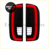 Black led rear tail lights for nissan navara np300 2015-2022 with sleek red strips and white led brake sections