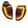 Rear tail lights for toyota rav4 2009-2012 showing sleek modern led design with bold red and yellow illumination