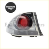 Rear tail lights for is200 toyota altezza with clear plastic housing red circular lens and ridged lower section shown from back