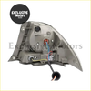 Back side of gray plastic rear tail light assembly with wiring and mounting hardware for 2000-2004 toyota altezza is200