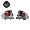 Clear plastic rear tail lights with red circular lenses and angular design for is200 2000-2004 toyota altezza