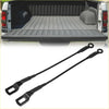 Black rubberized rear tailgate cables with metal loops and reinforced ends for toyota tacoma 1995-2004 support