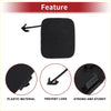 Black plastic rear tow hook cover for 2016-2018 toyota prius with sturdy anchor-style attachment shown from back side