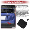 Black rubber rear tow hook cover with small metal hook for toyota prius 2016-2018 model visible from back side