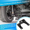 Black metal rear upper shock mount bracket for 1996-2002 toyota 4runner shown from the back side
