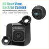 Black hd rear view backup camera with square lens and mounting bracket for Toyota Tacoma 2017-2023 from back side