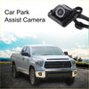 Black plastic rear view backup camera for toyota tundra 2010-2013 with flexible coiled cable and mounting bracket shown from back