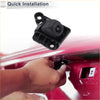 Black plastic rearview camera with mounting bracket for quick installation on toyota tundra 2010-2013 back side view