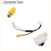 Rear view camera adapter wire harness cable for toyota with yellow rca connector black wires and white plug for 4wd ute offroad