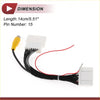 Black and red rear view camera adapter wire harness cable with yellow rca and white connectors for 2024 toyota rav4