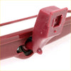 Red plastic cable tie with a square head and black rubberized grip for rear view mirror carmine toyota hilux 1997-2005
