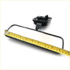 Black plastic rear view mirror with rectangular reflective surface and mounting bracket for toyota hilux 1988-1997
