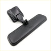 Black plastic rear view mirror for Toyota Hilux 1988-1997 with rectangular mounting bracket and curved base shown from back