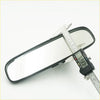Black-framed rectangular rearview mirror for Toyota Hilux 2004-2015 with sleek reflective surface and digital measurement display