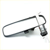 Black rectangular rear view mirror for Toyota Hilux 2005-2015 with sleek glossy frame and integrated mounting clip