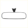 Black plastic rear view mirror for Toyota Hilux 2015-2023 with rectangular frame and mounting bracket shown from back side