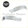 Clear curved plastic rear view mirror led turn signal light with textured lens and internal led strip for vw touareg