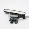 Black plastic rearview mirror with rectangular reflective surface and mounting bracket for toyota hilux 1988-1998