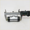 Silver metal rear wheel brake cylinder with black rubber seals and brass fittings for datsun nissan 720 1979-1986