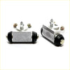 Silver rear wheel brake cylinder for toyota hilux 2012-2015 with black rubber seals and brass hardware