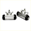 Rear wheel brake cylinder set with silver aluminum body and black rubber caps for nissan micra march k13 2010-2020