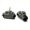 Gray metallic rear wheel brake cylinders with black rubber seals and threaded fittings for mitsubishi triton l200 2005-2015