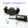 Rear wheel brake cylinder set for mitsubishi triton l200 strada in silver and black with 7/8 inch diameter and rubber boots