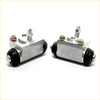 Rear wheel brake cylinders for toyota hilux revo 2015-2023 with silver aluminum body black rubber seals and brass bolts