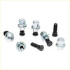 Set of chrome and black lug nuts with threaded bolts for rear wheel nut stud set Toyota Hilux 1997-2005