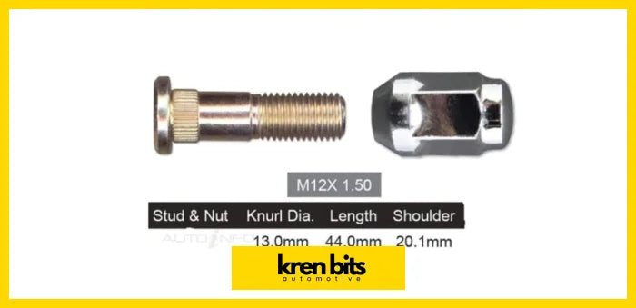 Rear Wheel Stud W. Nut Ford Ranger Pj Pk Px 07-21