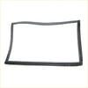 Black rubber rear window seal for Nissan Patrol Safari Y60 wagon with flexible curved profile shown from back side