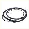 Black rubber weather stripping seal for rear windshield on Mazda Familia 1963-1977 shown from the back side
