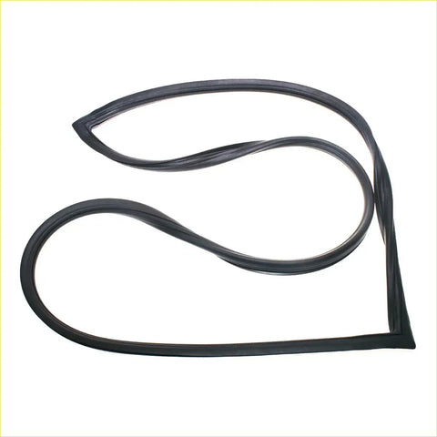 Black rubber rear windshield weatherstrip for Mitsubishi Galant Chrysler Valiant with smooth flexible texture and tapered ends