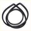 Black rubber gasket seal coiled in a circular pattern for rear windshield weatherstrip on nissan caravan homy urvan shuttle