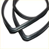Black rubber rear windshield weatherstrip seals for nissan caravan homy ve24 urvan, shown from the back side