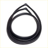 Black rubber rear windshield weatherstrip seal coiled in teardrop shape for nissan caravan homy ve24 urvan